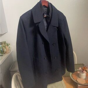 Kenneth Cole Men's Navy Pea Coat
